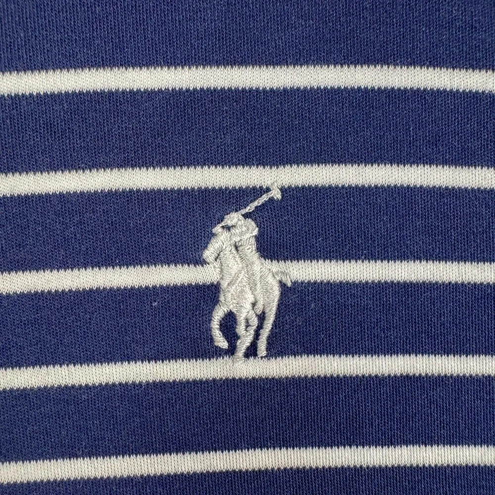Polo Ralph Lauren Polo Shirt Mens‎ 3XB Blue White Stripe Pima Soft Touch Preppy